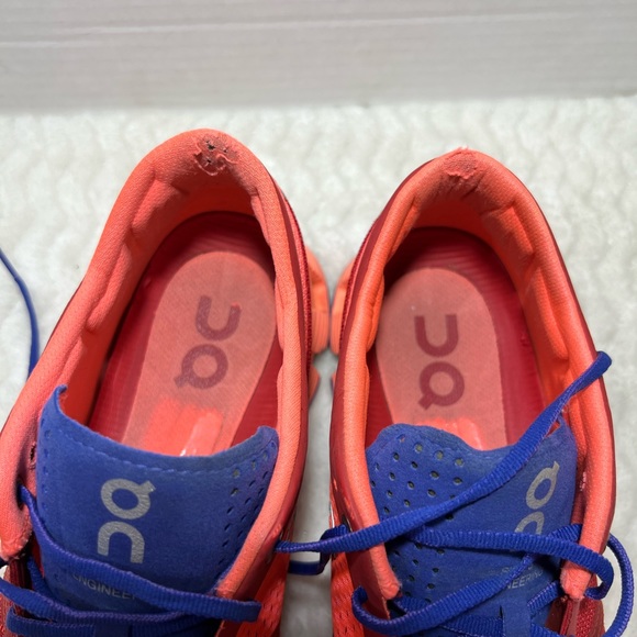 On Cloud X Women's Size 11 Swiss Engineering Red /Flash /Blue Running Gym Shoes - Picture 9 of 12